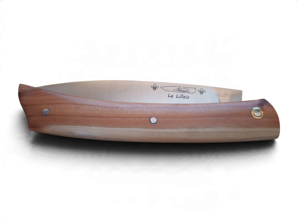 Le Lillois fermé, manche en bois et signature JM Maas